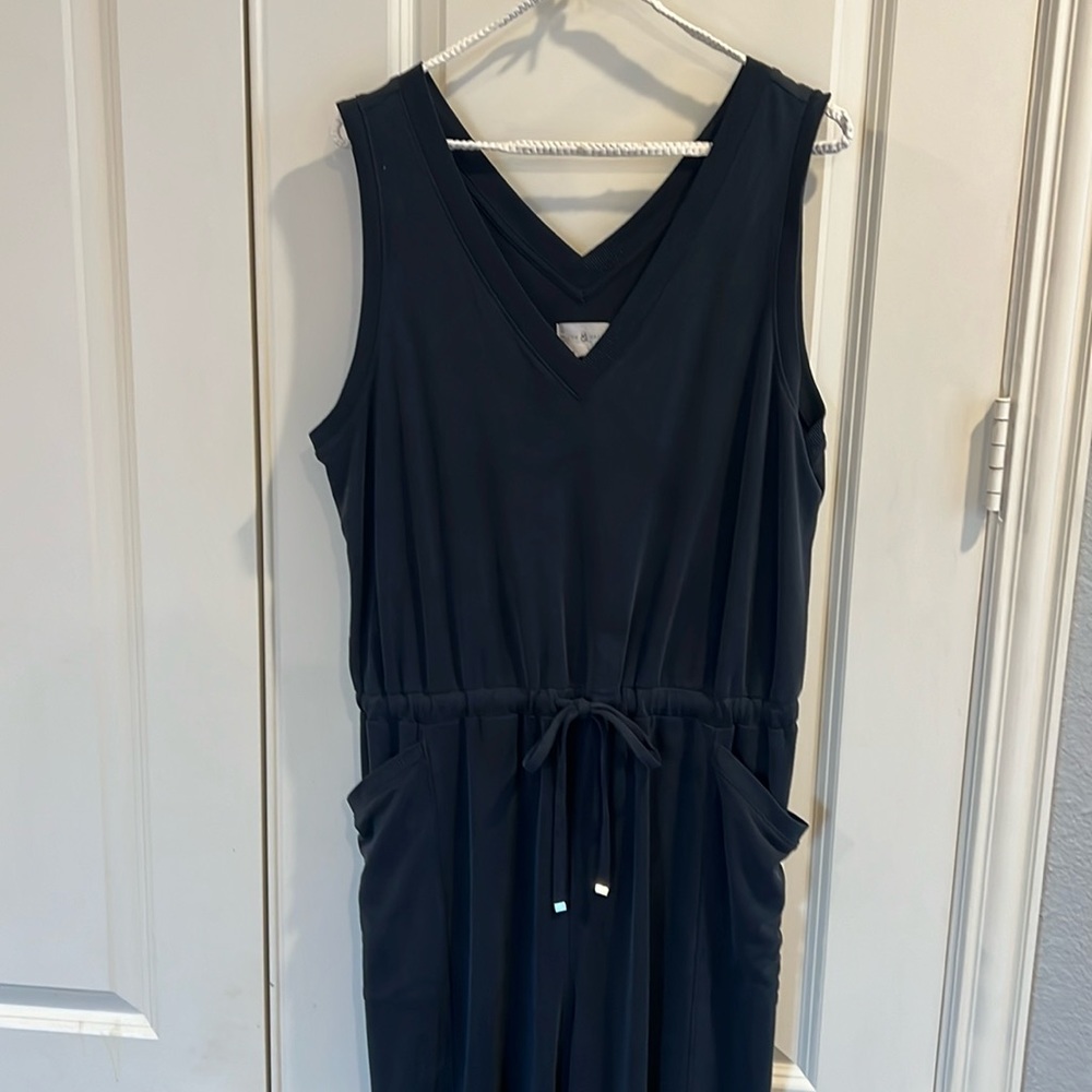 Lou & Grey Sandwashed Sleeveless Jumpsuit Large